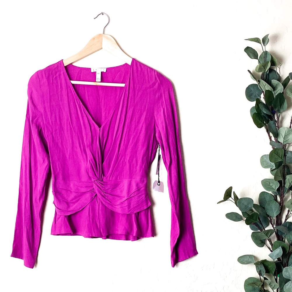 Leith Purple Long Sleeved Blouse XXS